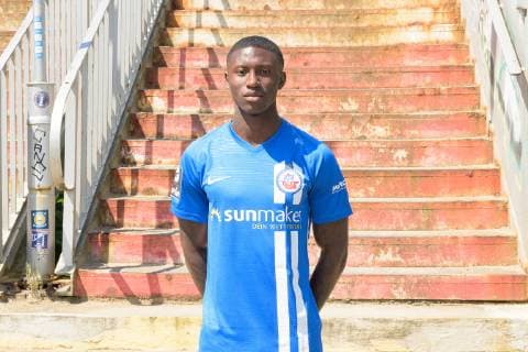 Aaron Opoku FC Hansa Rostock 3 Bundesliga, Portrait date 2019 2020, 11 07 2019 FC Hansa Rostock, 3 League, Portrait date 2019 2020, 11 07 2019 Rostock Copyright: xEIBNERx EP_eer
