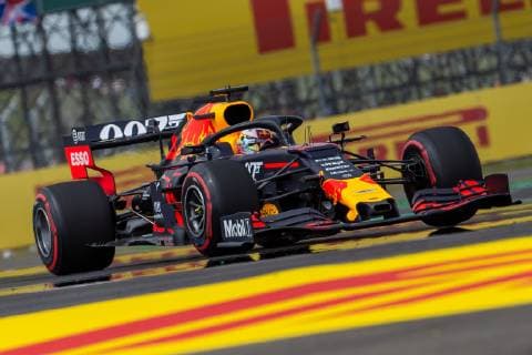 12th June 2019, Silverstone, Northampton, England; F1 Grand Prix of Great Britain, Practice sessions; Max Verstappen driving his Aston Martin Red Bull Racing RB15 during second practice  ActionPlus12153171 TimxWilliams