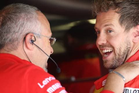 Photo4 LaPresse 12 07 2019 Silverstone, England Grand Prix Formula One England 2019 In the pic: free practice 2, Sebastian Vettel (GER) Scuderia Ferrari SF90  Copyright: xPhoto4 LaPressex
