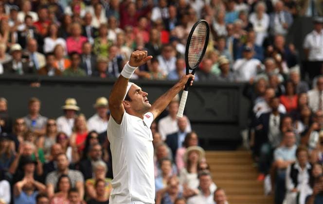 Wimbledon 2019 Roger Federer , Switzerland *** Wimbledon 2019 Roger Federer , Switzerland
