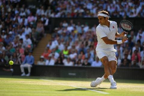 Roger Federer (Sui) TENNIS : Wimbledon - 12 07 2019 AntoineCouvercelle Panoramic 