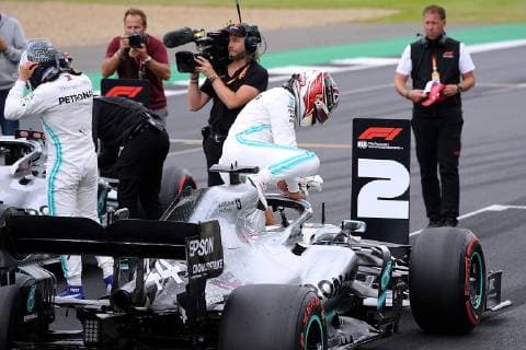 HAMILTON Lewis F1 Team Mercedes AMG Qualification 2nd place with BOTTAS Valtteri Formula 1 GP 2019 Silverstone on 13 07 2019 at Silverstone