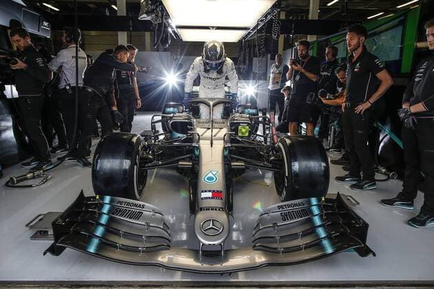 Sport Bilder des Tages Motorsports: FIA Formula One World Championship, WM, Weltmeisterschaft 2019, Grand Prix of Great Britain, 77 Valtteri Bottas (FIN, Mercedes AMG Petronas Motorsport), Silverstone Great Britain