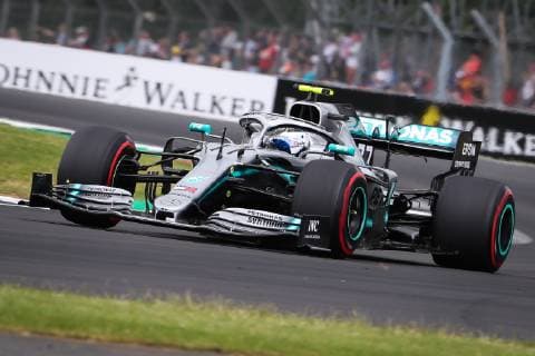 13th July 2019, Silverstone Circuit. Northampton, England; FIA Formula 1 Grand Prix of Britain, Qualification Day; Valtteri Bottas driving his Mercedes AMG Petronas Motorsport F1 W10 takes pole position  ActionPlus12153538 TimxWilliams