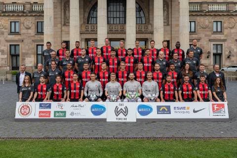 Soccer 2 Bundesliga, SV Wehen Wiesbaden Team photo Portrait photo Date 2019 2020, Fourth row from left to right ¨Marjan Petkovic Goalkeeper Trainer , Patrick Schoenfeld, Marvin Ajani, Jakov Medic, Benedikt Roecker, Phillip Tietz, Jan Vogel, Jeremias Lorch, Manuel Schaeffler, Paterson Chato, Sebastian Wagener Athletics Coach Third Row v l n r ¨Dr Achim Bitschnau Team Doctor , Dr Michael Hoestermann Team Doctor , Florian Kirch Senior Physiotherapist , Dominik Franke, Cedric Euschen, Sascha Mockenhaupt, Niklas Dams, Philipp Gruendler Scouting Analysis , Torsten Conradi Supervisor , Gerhard Eckel Second Row v l n r ¨Christian Hock Sports Director , Mike Krannich Co Trainer , Rüdiger Rehm Chef Trainer , Michael Guthoerl, Gökhan Gül, Marcel Titsch Rivero, Nicklas Shipnoski, Maximilian Dittgen, Marc Wachs, Daniel Kofi Kyereh, Carlotta Weingarten Physiotherapist , Paul Fernie Head of Scouting Analysis , Nico Schaefer Managing Director Sports, Marketing Communication Vordere Reine v l n r ¨Shaline Deuchert Physiotherapist , Giona Leibold, Moritz Kuhn, Tobias Missner, Arthur Lyska, Jan Christoph Bartels, Lukas Watkowiak, Jan Albrecht, Michel Niemeyer, Sebastian Mrowca, Jules Schwadorf, Janina Kulm Patzler Assistant to the Sports Director Wiesbaden