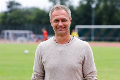 13 07 2019, xmkx, Soccer U17 Junior Tournament, 6 Langener Sued West Masters v l Christian Wueck DFB U17 National Coach DFL DFB REGULATIONS PROHIBIT ANY USE OF PHOTOGRAPHS as IMAGE SEQUENCES and or QUASI VIDEO Langen Hessen Germany DE