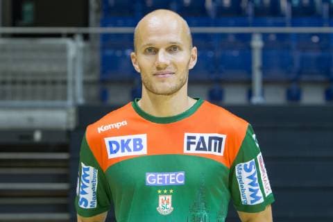 14 07 2019, xtgx, Handball Liqui Moli Bundesliga, SC Magdeburg Photography emspor, v l Tim Hornke Portrait, Portraet, Single picture GETEC Arena
