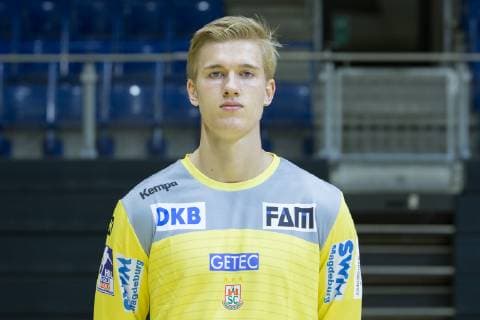 14 07 2019, xtgx, Handball Liqui Moli Bundesliga, SC Magdeburg Photography emspor, v l Tobias Thulin Portrait, Portrait, Single picture GETEC Arena