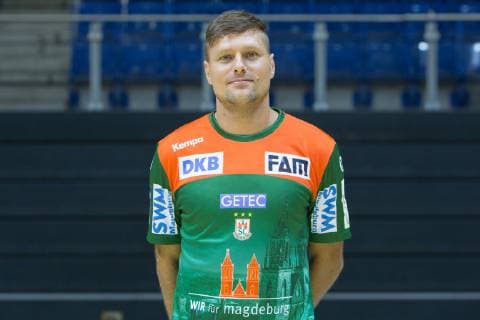 14 07 2019, xtgx, Handball Liqui Moli Bundesliga, SC Magdeburg Photography emspor, v l Marko Bezjak Portrait, Portraet, Single picture GETEC Arena