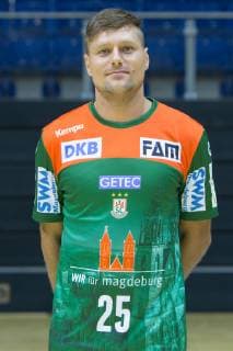 14 07 2019, xtgx, Handball Liqui Moli Bundesliga, SC Magdeburg Photography emspor, v l Marko Bezjak Portrait, Portraet, Single picture GETEC Arena