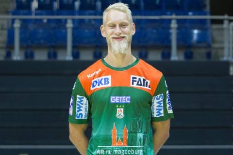 14 07 2019, xtgx, Handball Liqui Moli Bundesliga, SC Magdeburg Photography emspor, v l Matthias Musche Portrait, Portrait, Single picture GETEC Arena