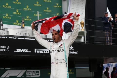 Photo4 LaPresse 14 07 2019 Silverstone, England Grand Prix Formula One England 2019 In the pic: Parc ferme, winner Lewis Hamilton (GBR) Mercedes AMG F1 W10 EQ Power  Copyright: xPhoto4 LaPressex