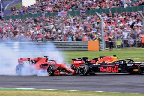 VETTEL Sebastian F1 Team Scuderia Ferrari Crash with VERSTAPPEN Max Formula 1 GP 2019 Silverstone on 14 07 2019 at Silverstone