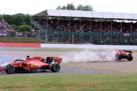 VETTEL Sebastian F1 Team Scuderia Ferrari Crash with VERSTAPPEN Max Formula 1 GP 2019 Silverstone on 14 07 2019 at Silverstone