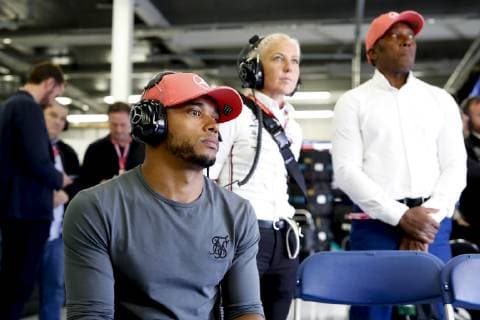 Motorsports: FIA Formula One World Championship, WM, Weltmeisterschaft 2019, Grand Prix of Great Britain, Nicolas, brother of 44 Lewis Hamilton (GBR, Mercedes AMG Petronas Motorsport), Silverstone Great Britain