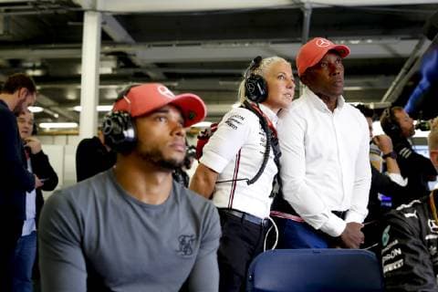 Motorsports: FIA Formula One World Championship, WM, Weltmeisterschaft 2019, Grand Prix of Great Britain, Nicolas, brother of 44 Lewis Hamilton (GBR, Mercedes AMG Petronas Motorsport), Silverstone Great Britain