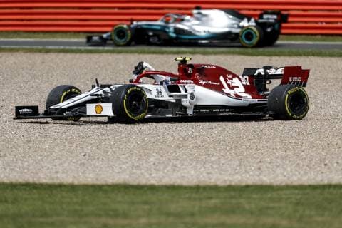 July 14, 2019 - Towcester, Great Britain - ANTONIO GIOVINAZZI of Alfa Romeo Racing retires from the Formula 1 British Grand Prix at Silverstone Circuit. F1 2019: British Grand Prix: Hamilton Wins  - ZUMAtish 20190714_mda_g147_273 Copyright: xJamesxGasperottix