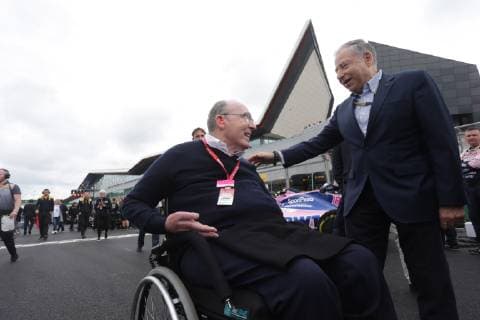 Photo4 LaPresse 14 07 2019 Silverstone, England Grand Prix Formula One England 2019 In the pic: starting grid, Jean Todt (FRA) Fia President and Sir Frank Williams (GBR),Team Principal Williams F1 Team  Copyright: xPhoto4 LaPressex