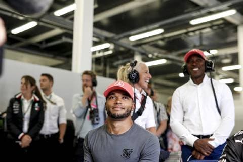 Motorsports: FIA Formula One World Championship, WM, Weltmeisterschaft 2019, Grand Prix of Great Britain, Nicolas, brother of 44 Lewis Hamilton (GBR, Mercedes AMG Petronas Motorsport), Silverstone Great Britain