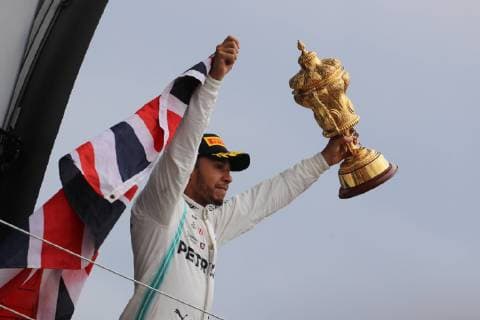 Photo4 LaPresse 14 07 2019 Silverstone, England Grand Prix Formula One England 2019 In the pic: Podium, winner Lewis Hamilton (GBR) Mercedes AMG F1 W10 EQ Power  Copyright: xPhoto4 LaPressex