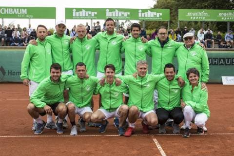 Tennis Point Bundesliga, TK Grün-Weiss Mannheim - TC Großhesselohe Mannheim 14.07.2019, Tennis Bundesliga, TK Grün Weiss Mannheim - TC Großhesselohe, Das Team von TK GW Mannheim. Mannheim. 14.07.19 Tennis Bundesliga , Mannheim Baden Wuerttemberg Deutschland *** Tennis Point Bundesliga, TK Grün Weiss Mannheim TC Großhesselohe Mannheim 14 07 2019, Tennis Bundesliga, TK Grün Weiss Mannheim TC Großhesselohe, The team of TK GW Mannheim Mannheim 14 07 19 Tennis Bundesliga , Mannheim Baden Wuerttemberg Germany