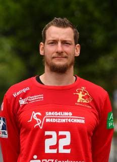 Goalkeeper Mario Huhnstock, Head, Head Photo, Portrait, Portrait Photo, HC Elbflorenz Dresden, Handball, 2 League of Men, 2 Bundesliga, Season 2019 2020, Dresden, BallsportARENA Dresden, 15 07 2019,