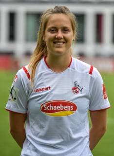 16 07 2019, xjpx, football 1 Bundesliga, 1 FC Koeln Womens photo shoot 2019 20 emspor, v l Sonja Giraud Koeln DFL DFB REGULATIONS PROHIBIT ANY USE OF PHOTOGRAPHS as IMAGE SEQUENCES and or QUASI VIDEO Koeln