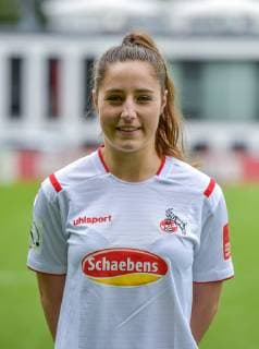 16 07 2019, xjpx, football 1 Bundesliga, 1 FC Koeln Womens photo shoot 2019 20 emspor, v l Karoline Kohr Koeln DFL DFB REGULATIONS PROHIBIT ANY USE OF PHOTOGRAPHS as IMAGE SEQUENCES and or QUASI VIDEO Koeln