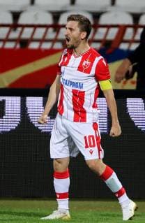 16.07.2019 Belgrade(Serbia) FK Crvena Zvezda(FC Red Star)-FK Suduva UEFA Champions League qualify 1st leg men s football Marko Marin FK Crvena Zvezda(FC Red Star) celebrate second goal on match :Str 
