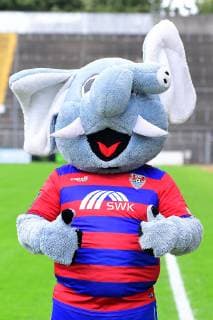 Mascot Grotifant KFC Uerdingen 3 League, portrait date 2019 2020 xRx