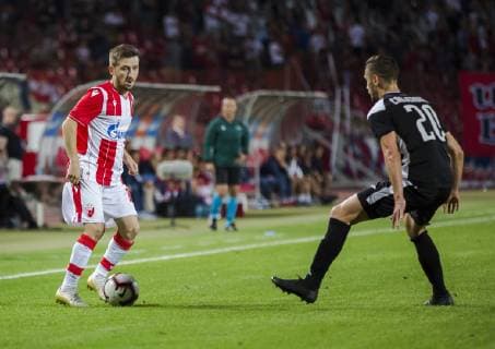 16th July 2019; Rajko Miti& x107; Stadium, Belgrade, Serbia; Champions League football, Red Star Belgrade versus FK Suduva; Marko Marin of Red Star Belgrade in action looking to break along the wing  ActionPlus12154177 NikolaxKrstic