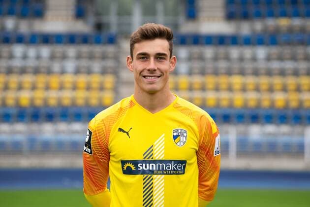 FC Carl Zeiss Jena Season 2019 2020 Team photo 16 7 19 Goalkeeper Flemming Niemann Jena Portrait transverse Ernst Abbe Sportfeld