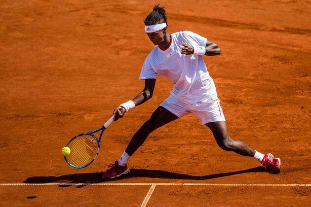 190717 Mikael Ymer, Sweden, plays single during day 4 of Swedish open on July 17, 2019 in Bastad,  Copyright: MATHILDAxAHLBERG BB190717BB176