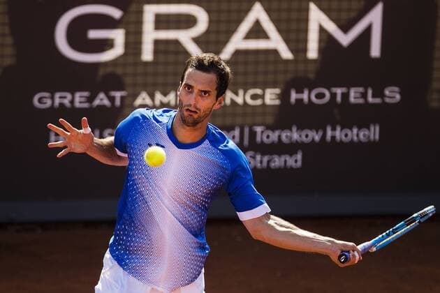190717 Albert Ramos Vinolas, Spain, plays single during day 4 of Swedish open on July 17, 2019 in Bastad,  Copyright: MATHILDAxAHLBERG BB190717BB195