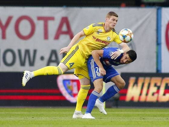 GLIWICE 17.07.2019 1 RUNDA ELIMINACJI LIGA MISTRZOW PILKA NOZNA PIAST GLIWICE (niebieskie) - BATE BORYSOW (zolte) SEZON 2019 2020 NZ Aleksandar Filipovic , Martin Konczkowski . FOT TOMASZ WANTULA NEWSPIX.PL GLIWICE 17.05.2019 FOOTBALL MEN S UEFA CHAMPIONS LEAGUE 1ST ROUND QUALIFICATION PIAST GLIWICE - BATE BORYSOW SEASON 2019 2020 TOMASZ WANTULA NEWSPIX.PL --- Newspix.pl  190717WAN008