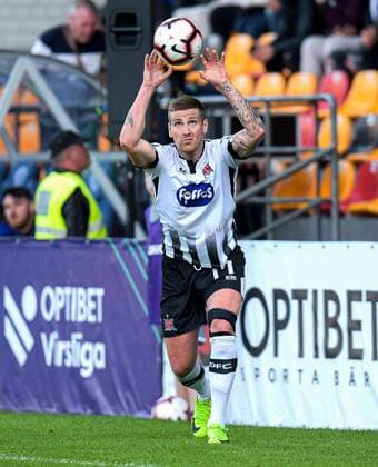 UEFA Champions League Second Qualifying Round First Leg, Skonto Stadium, Riga, Latvia 17 72019 Riga FC vs Dundalk Dundalk s Patrick McEleney Patrick McEleney 17 7 2019  Copyright: x©INPHO LETAx DSC_6734