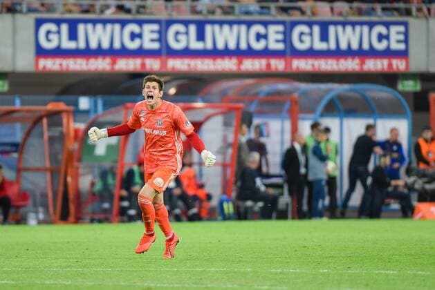 17.07.2019 GLIWICE UL. OKRZEI 20 PILKA NOZNA ( FOOTBALL ) LIGA MISTRZOW SEZON 2019 2020 ( UEFA CHAMPIONS LEAGUE - 1ST ROUND ) - I RUNDA ELIMINACJI DO LIGI MISTRZOW MECZ PIAST GLIWICE - BATE BORYSOW ( GAME ) NZ ZLOSC SMUTEK PLACZ EMOCJE RADOSC GOL BRAMKA EMOCJE BRAMKA KARNY RZUT FOTO MARCIN PIRGA CYFRASPORT NEWSPIX.PL --- Newspix.pl  20190717CSMP0108
