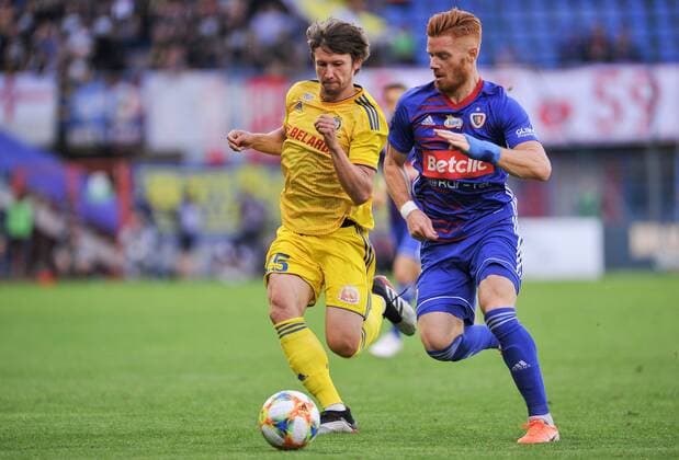 2019.07.17 Gliwice Pilka nozna Eliminacje Liga Mistrzow sezon 2019 2020 Piast Gliwice - BATE Borysow N z Dmitri Baga, Mikkel Kirkesov Foto Rafal Rusek PressFocus 2019.07.17 Gliwice Football UEFA Champions League Piast Gliwice - BATE Borysow Dmitri Baga, Mikkel Kirkesov Credit: Rafal Rusek PressFocus NEWSPIX.PL --- Newspix.pl  20190717PF_RR018