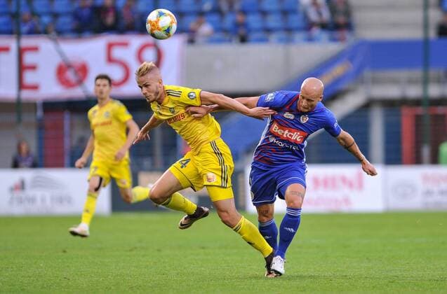 2019.07.17 Gliwice Pilka nozna Eliminacje Liga Mistrzow sezon 2019 2020 Piast Gliwice - BATE Borysow N z Jasse Touminen, Jakub Czerwinski Foto Rafal Rusek PressFocus 2019.07.17 Gliwice Football UEFA Champions League Piast Gliwice - BATE Borysow Jasse Touminen, Jakub Czerwinski Credit: Rafal Rusek PressFocus NEWSPIX.PL --- Newspix.pl  20190717PF_RR032