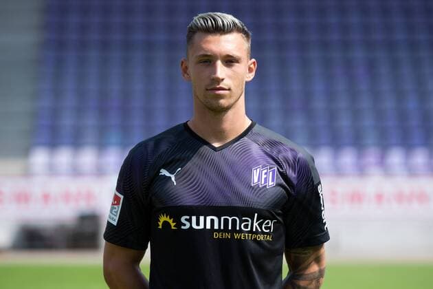 Nils Körber VfL Osnabrück 2 BL, portrait date 2019 2020 Osnabrück Lower Saxony Germany Stadium at the Bremen Bridge