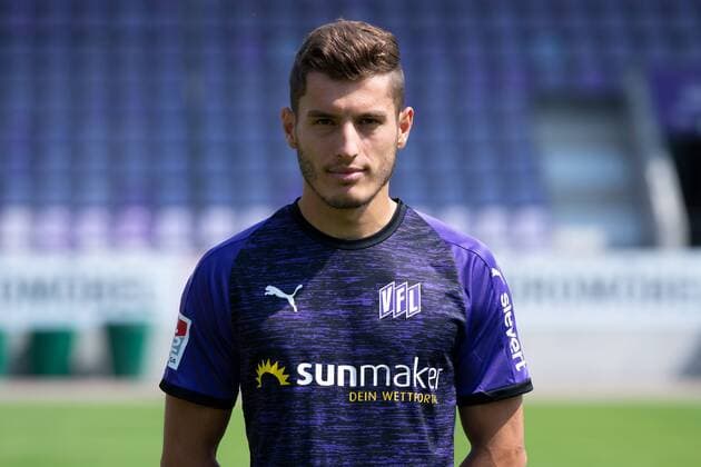 Bashkim Ajdini VfL Osnabrück 2 BL, portrait date 2019 2020 Osnabrück Lower Saxony Germany Stadium at the Bremen Bridge