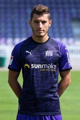 Bashkim Ajdini VfL Osnabrück 2 BL, portrait date 2019 2020 Osnabrück Lower Saxony Germany Stadium at the Bremen Bridge