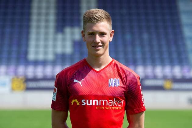 Laurenz Beckemeyer VfL Osnabrück 2 BL, portrait date 2019 2020 Osnabrück Lower Saxony Germany Stadium at the Bremen Bridge