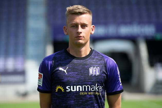Sebastian Klaas VfL Osnabrück 2 BL, portrait date 2019 2020 Osnabrück Lower Saxony Germany Stadium at the Bremen Bridge