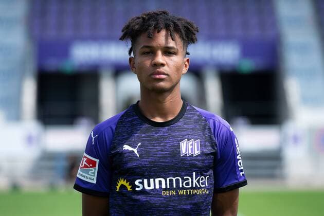 Felix Agu VfL Osnabrück 2 BL, portrait date 2019 2020 Osnabrück Lower Saxony Germany Stadium at the Bremen Bridge