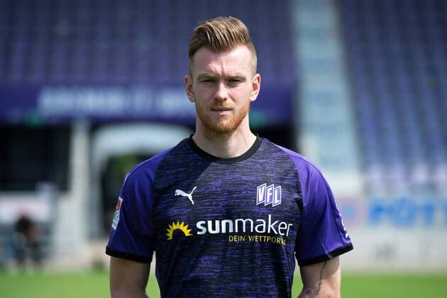 Kevin Friesenbichler VfL Osnabrück 2 BL, portrait date 2019 2020 Osnabrück Lower Saxony Germany Stadium at the Bremen Bridge