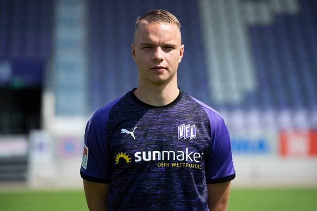 Niklas Schmidt VfL Osnabrück 2 BL, portrait date 2019 2020 Osnabrück Lower Saxony Germany Stadium at the Bremen Bridge