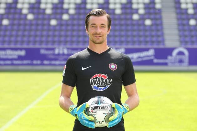Team Presentation Erz Aue Football 2 Bundesliga Goalkeeper Martin Männel Maennel FC Erzgebirge Aue 2 Bundesliga, Portrait Date 2019 2020 , Aue, 18 07 2019, Erzgebirgsstadion, Football ,