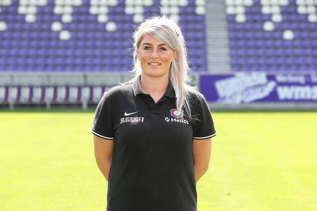 Team presentation Erz Aue Football 2 Bundesliga Physiotherapist Nadine Dörfel Doerfel FC Erzgebirge Aue 2 Bundesliga, portrait date 2019 2020 , Aue, 18 07 2019, Erzgebirgsstadion, Football ,