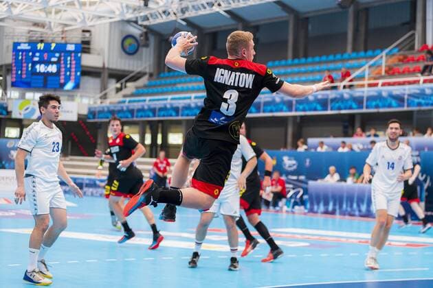 Pontevedra, Soania 19 July 2019 IHF Junior U21 World Championship Group D Germany vs Chile Dimitri Ignatow Germany MT Melsungen Pontevedra Pabellon Municipal de Pontevedra Spain